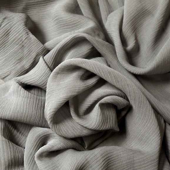 Mousseline froissée Gris - 350310235
