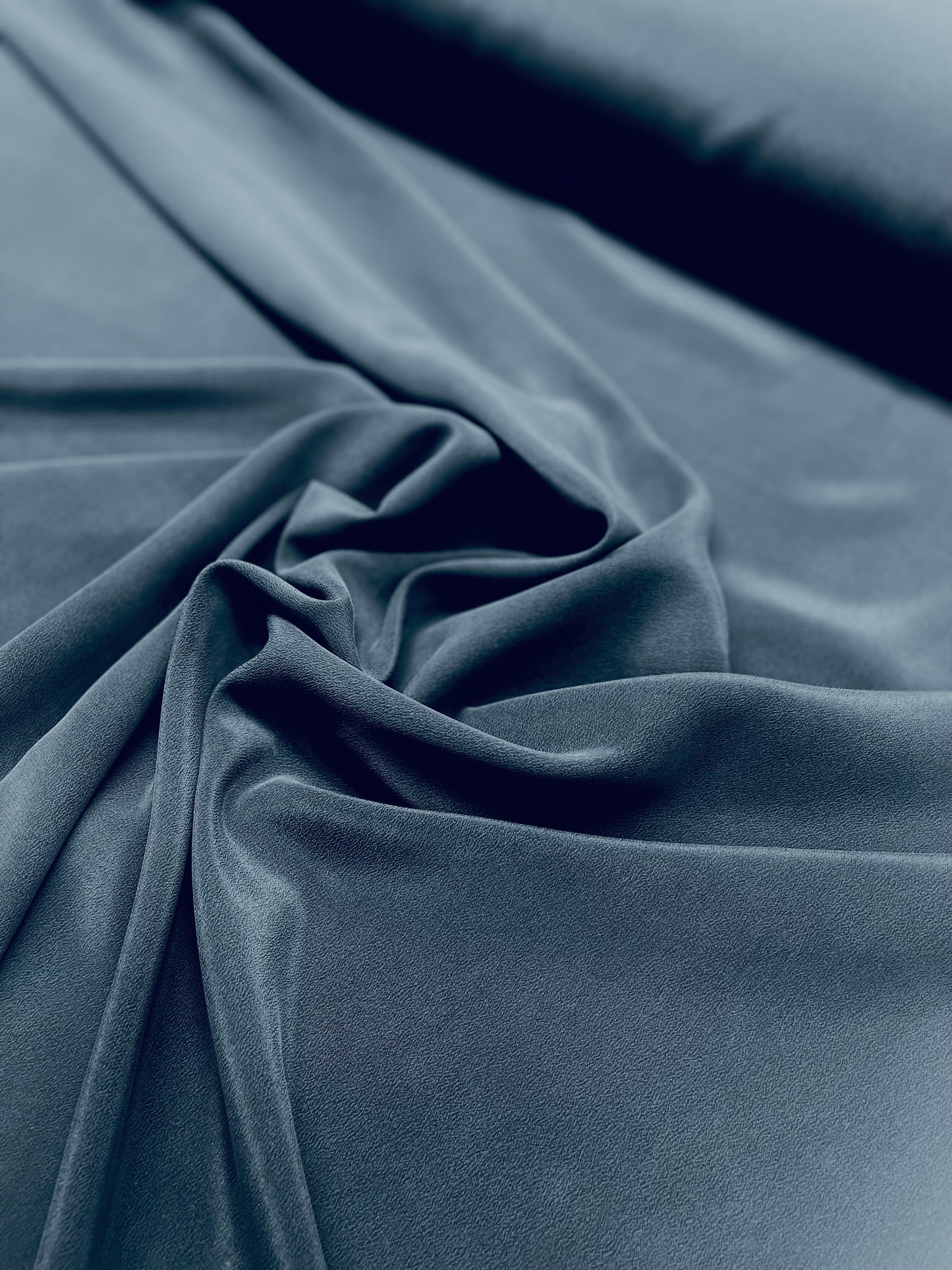 Crêpe de Chine lavée marine