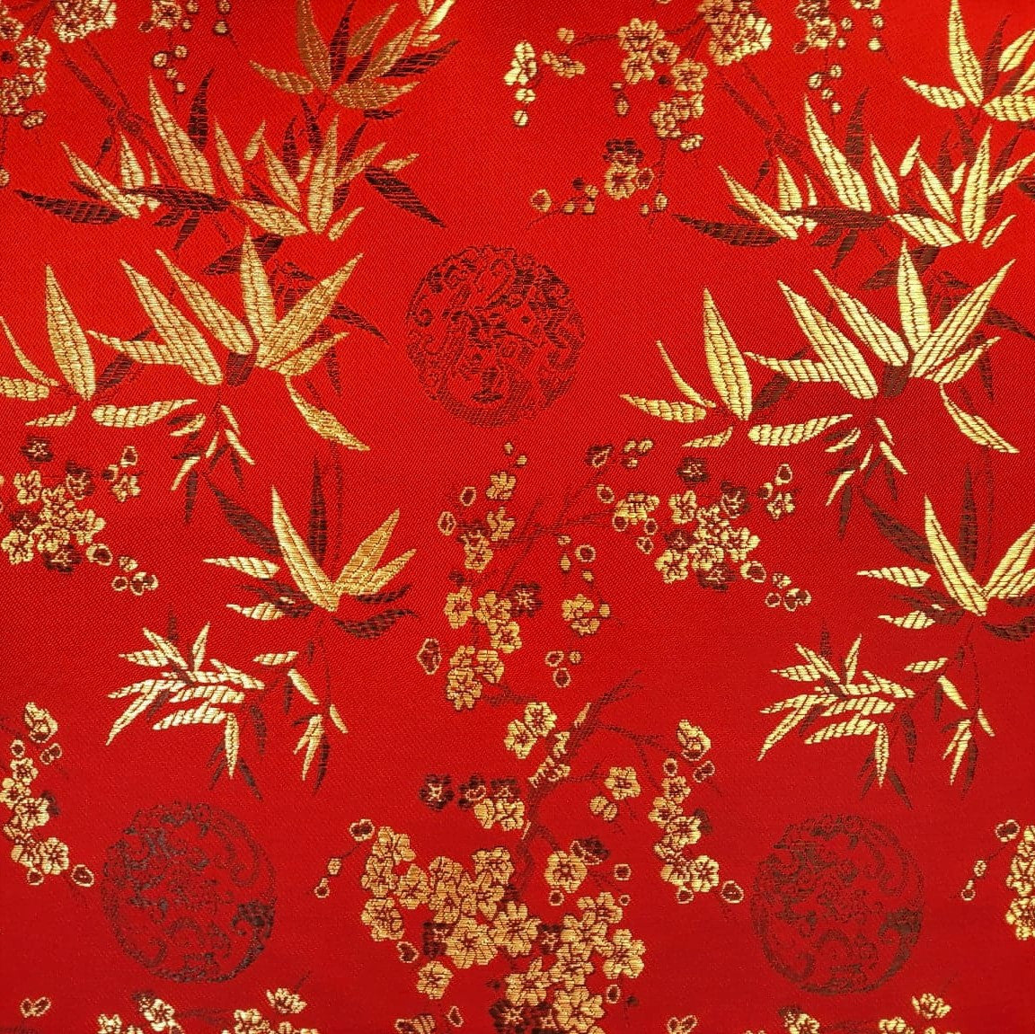 Jacquard Chinois Rouge Bambou - CP0010001