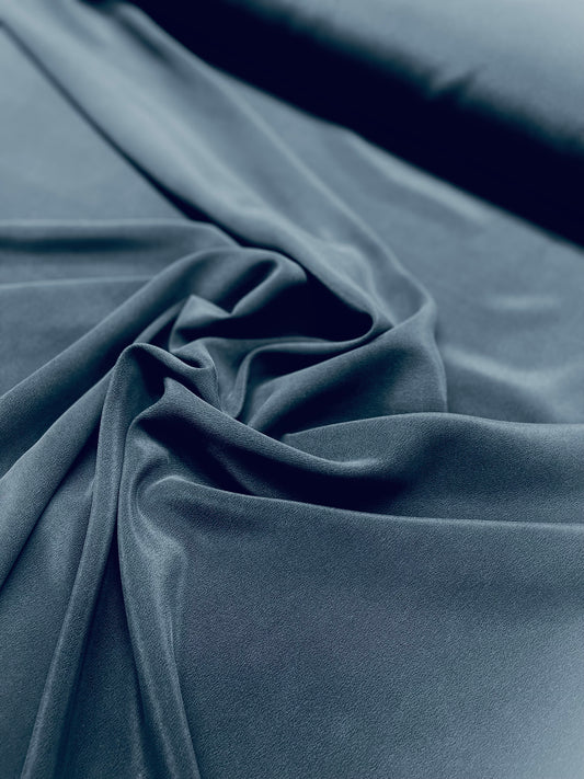 Crêpe de Chine lavée marine