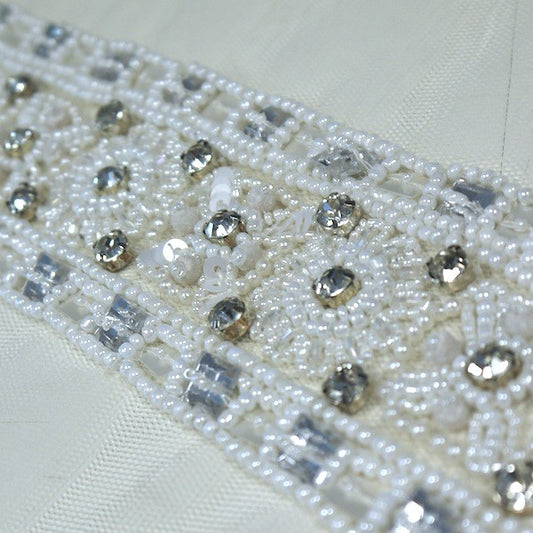 Ecru pearl braid - BDAW0031